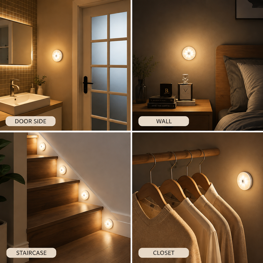 Motion Sensor LED Light – Wireless Rechargeable Night Light